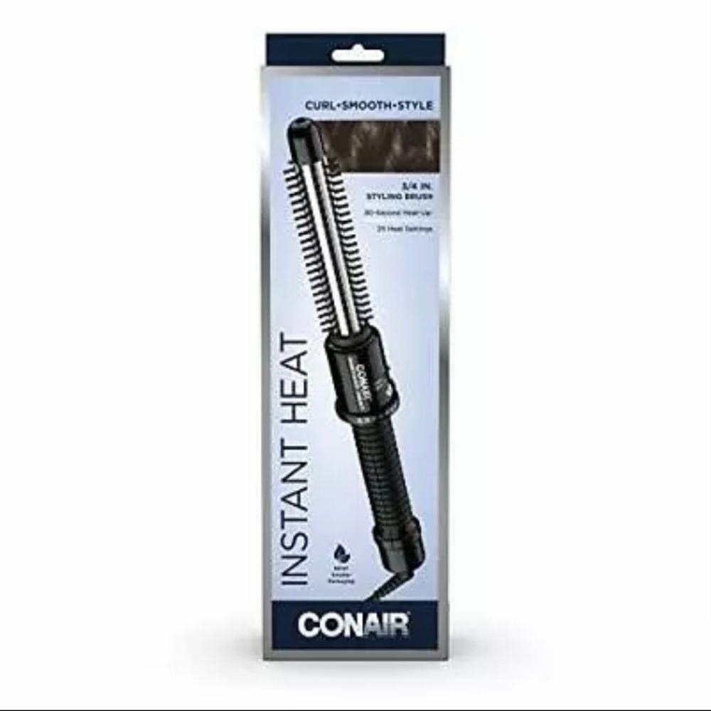 Conair Instant Heat Styling Brush Smooth Waves 3/4-Inch Innovative All HairTypes - Picture 3 of 4